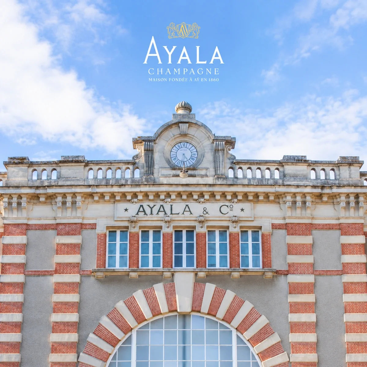 Ayala Champagne, sfeerfoto met logo