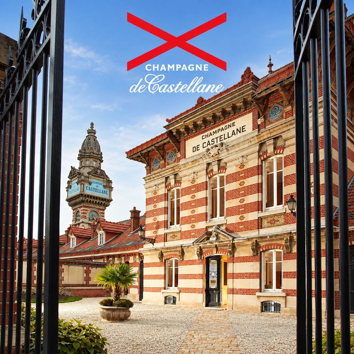 Champagne de Castellane, sfeerfoto met logo