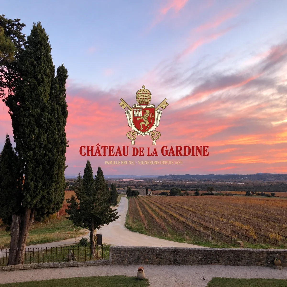 Château de la Gardine, sfeerfoto met logo