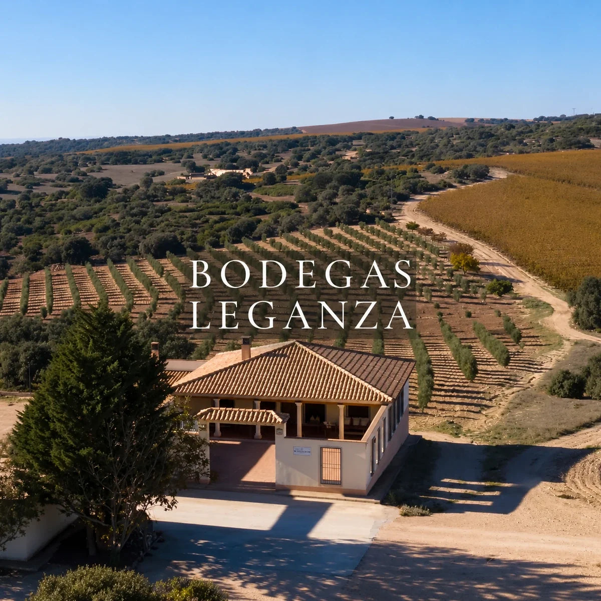 Bodegas Leganza met het logo van het wijnhuis