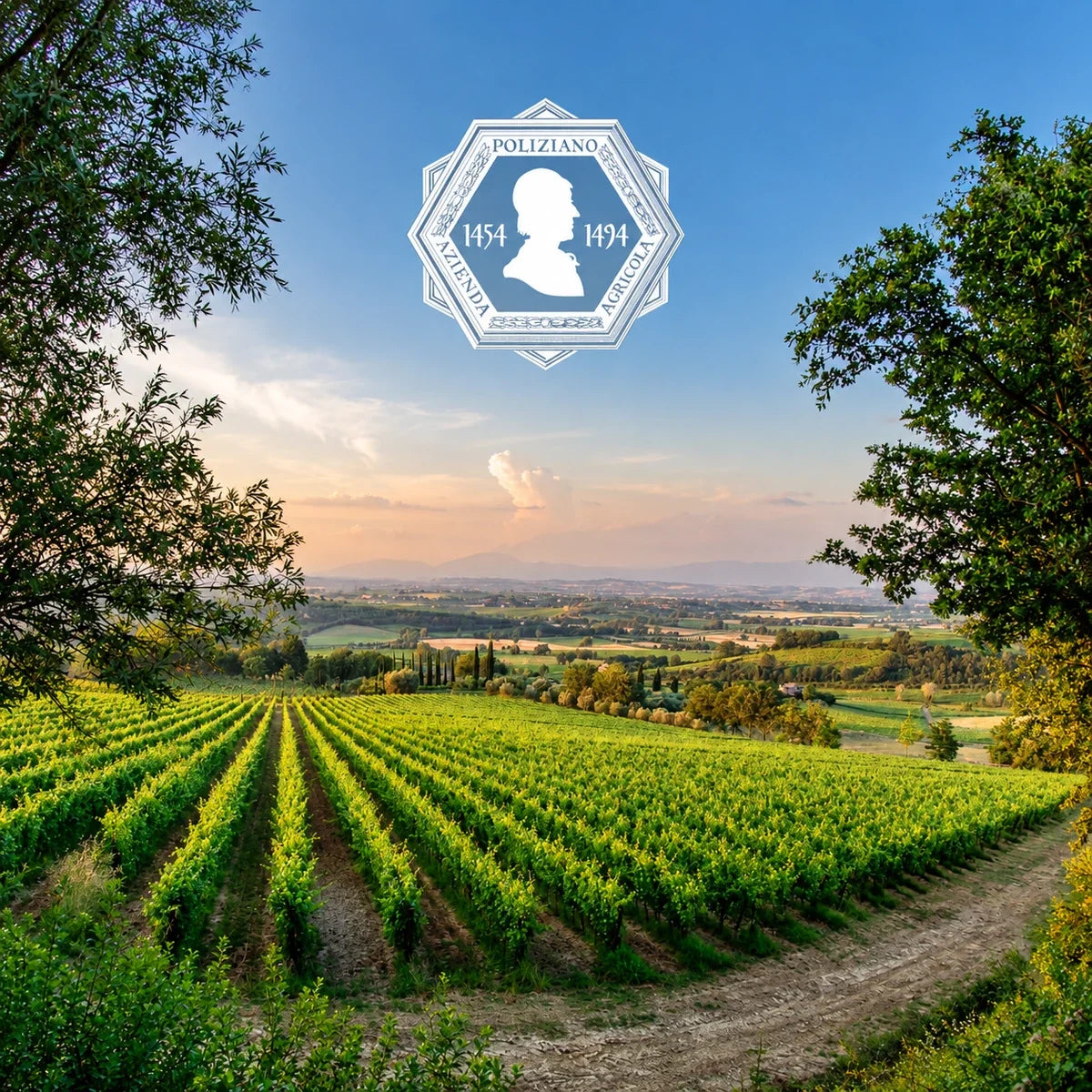 Poliziano, sfeerfoto met logo