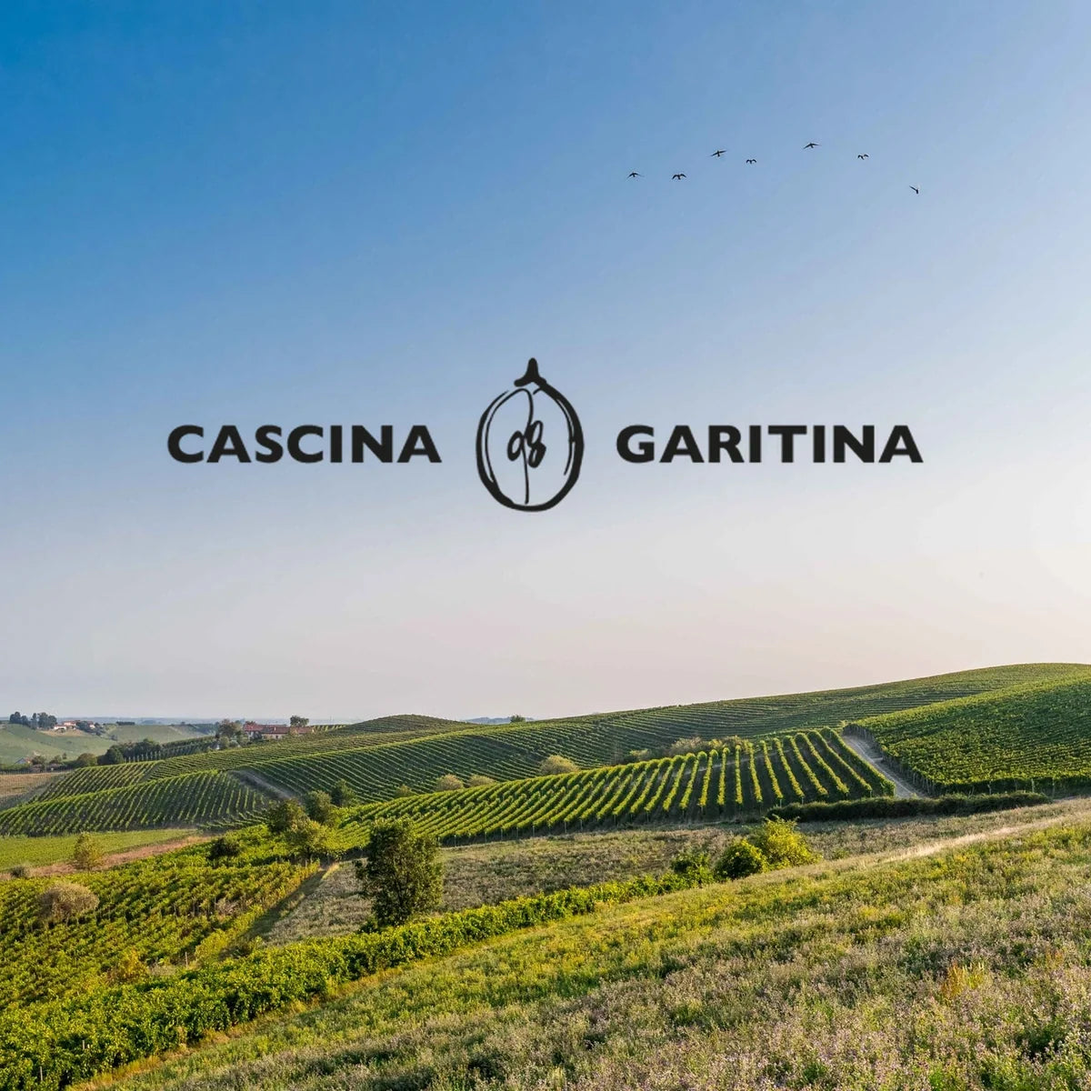 Cascina Garitina, sfeerfoto met wijnhuislogo