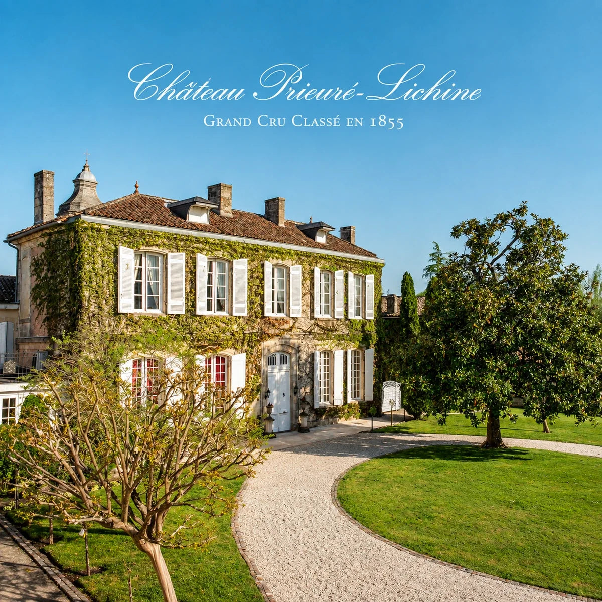 Château Prieure Lichine wijnhuis en logo