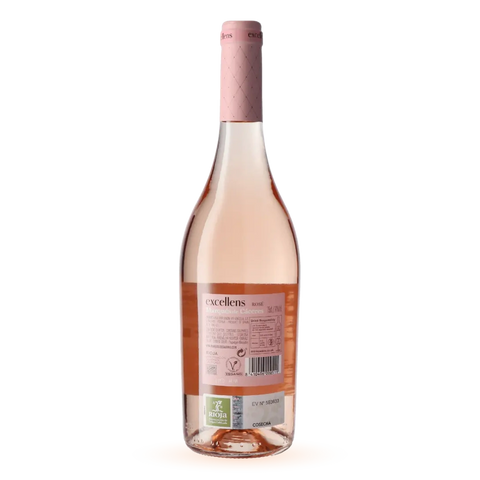 Bodegas Marqués de Cáceres Excellens Rosé achterkant label