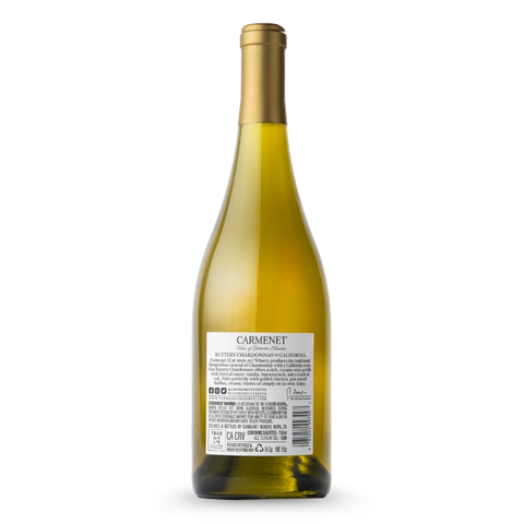 Carmenet Reserve Buttery Chardonnay achterkant label