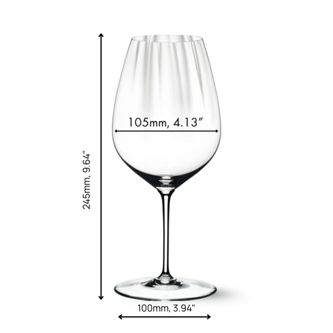 Riedel Performance Cabernet Sauvignon - Merlot dimensions