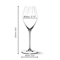 Riedel Performance Champagne dimensions