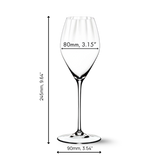 Riedel Performance Champagne dimensions