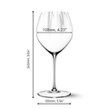 Riedel Performance Oaked Chardonnay dimensions