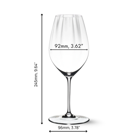 Riedel Performance Riesling dimensions