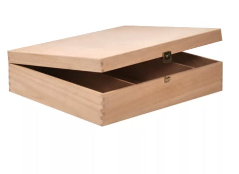 Coffre 4 bouteilles Couvercle à charnière de luxe