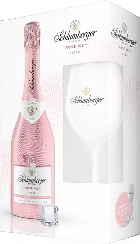 Schlumberger Rose Ice Secco avec verre en coffret cadeau