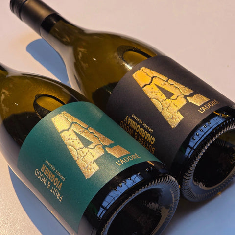 L'adoré Viognier en Chardonnay combinatie & Wood